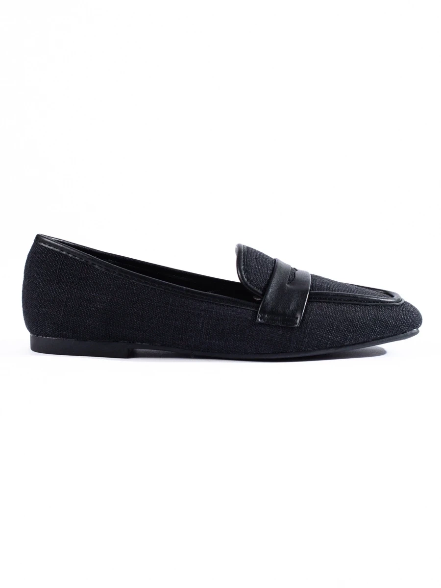 Womens elegant loafers black Shelvt