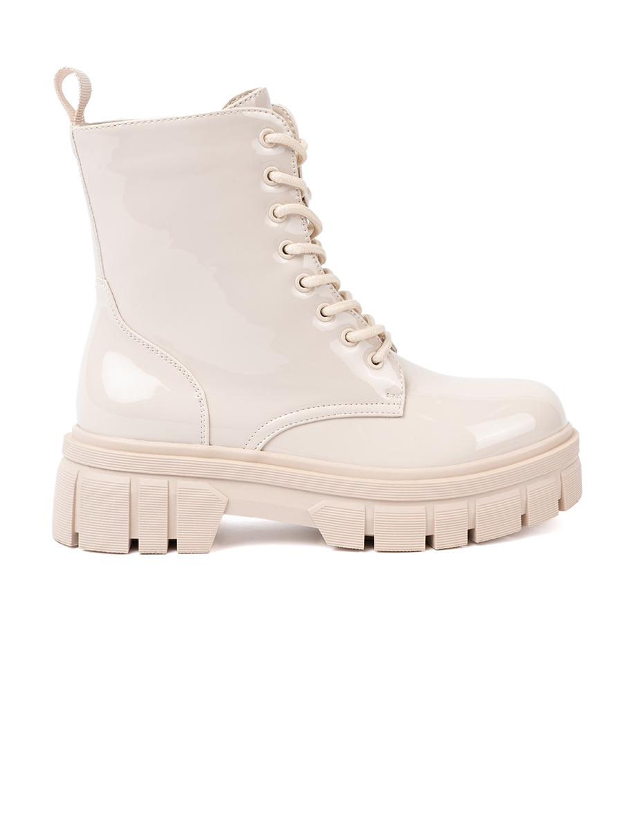 Shelvt Stylish lacquered workers in a light beige shade
