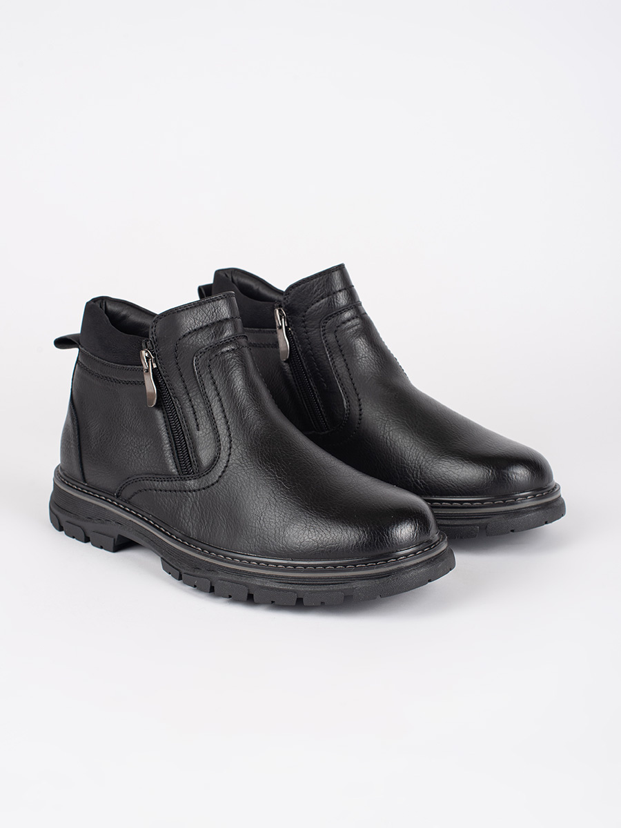 Shelvt Mens black winter insulated boots