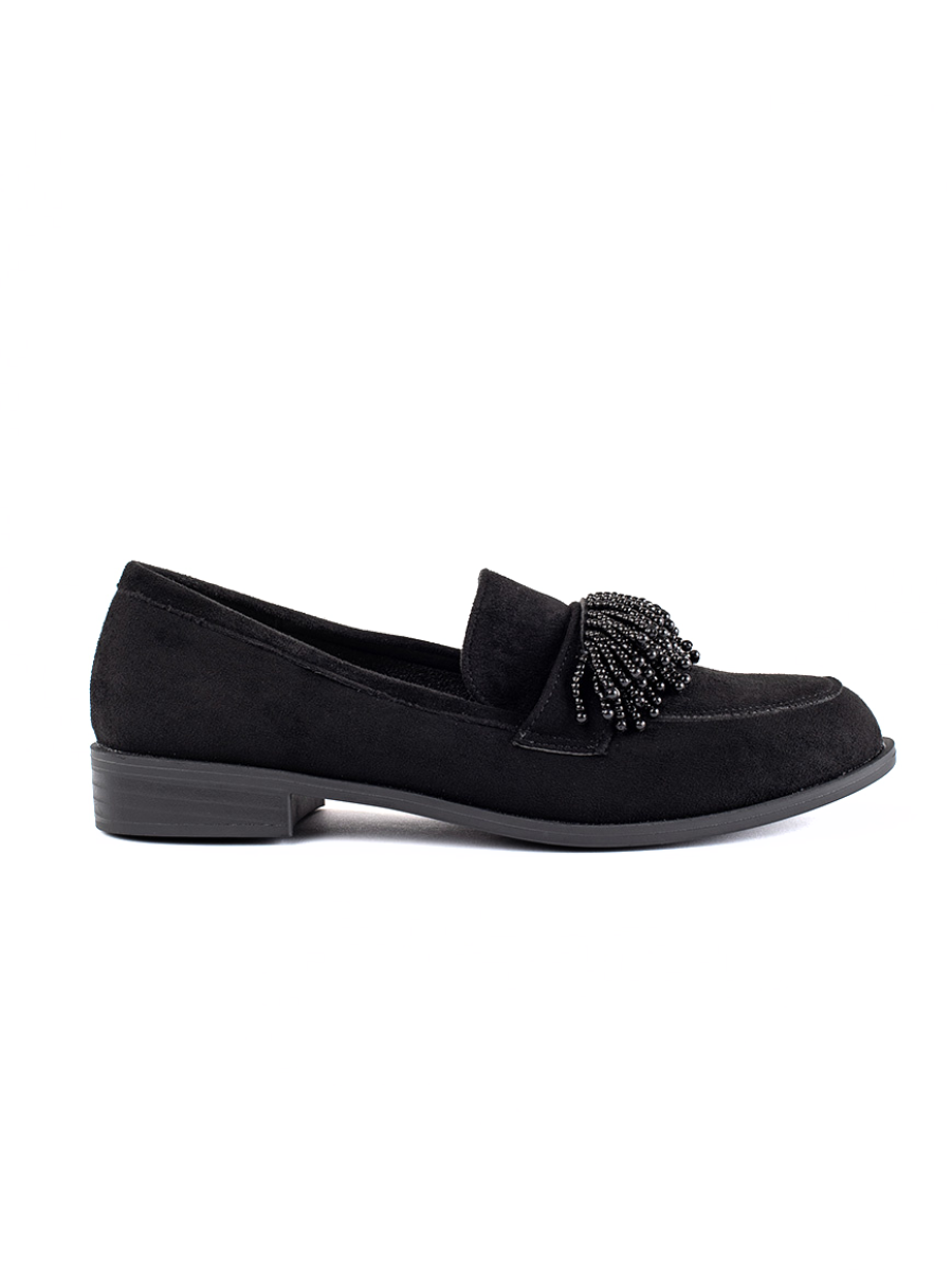 GOODIN Womens suede loafers with beads