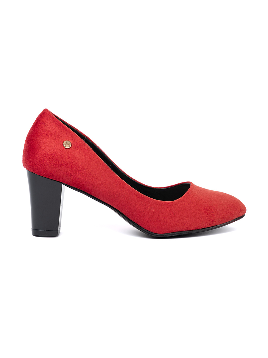 GOODIN Red suede heeled pumps