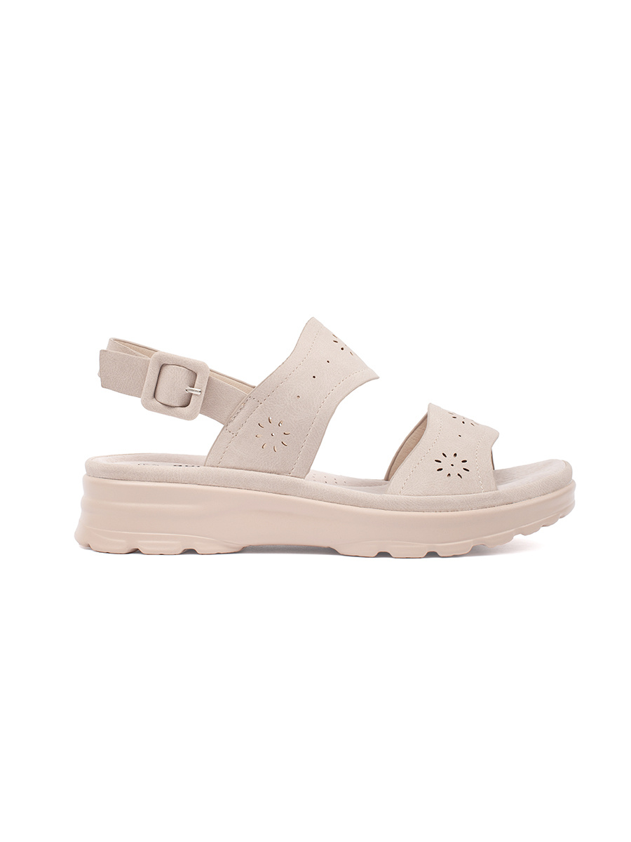 GOODIN Light beige lightweight sandals with a thick sole