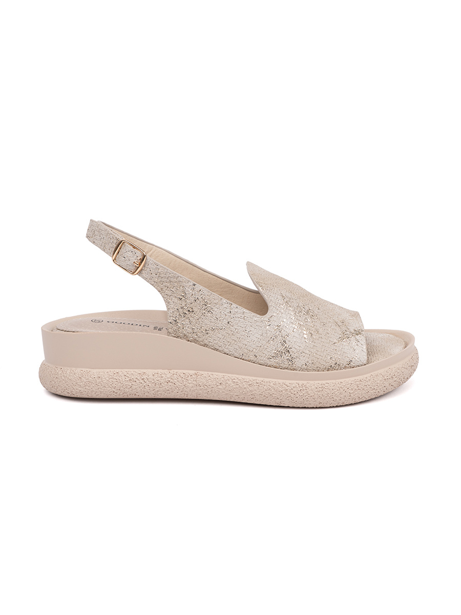 GOODIN Beige comfortable sandals for women