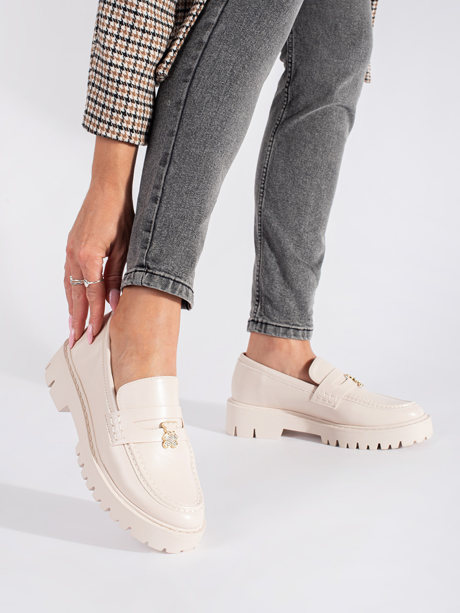 SEASTAR Beige womens platform loafers