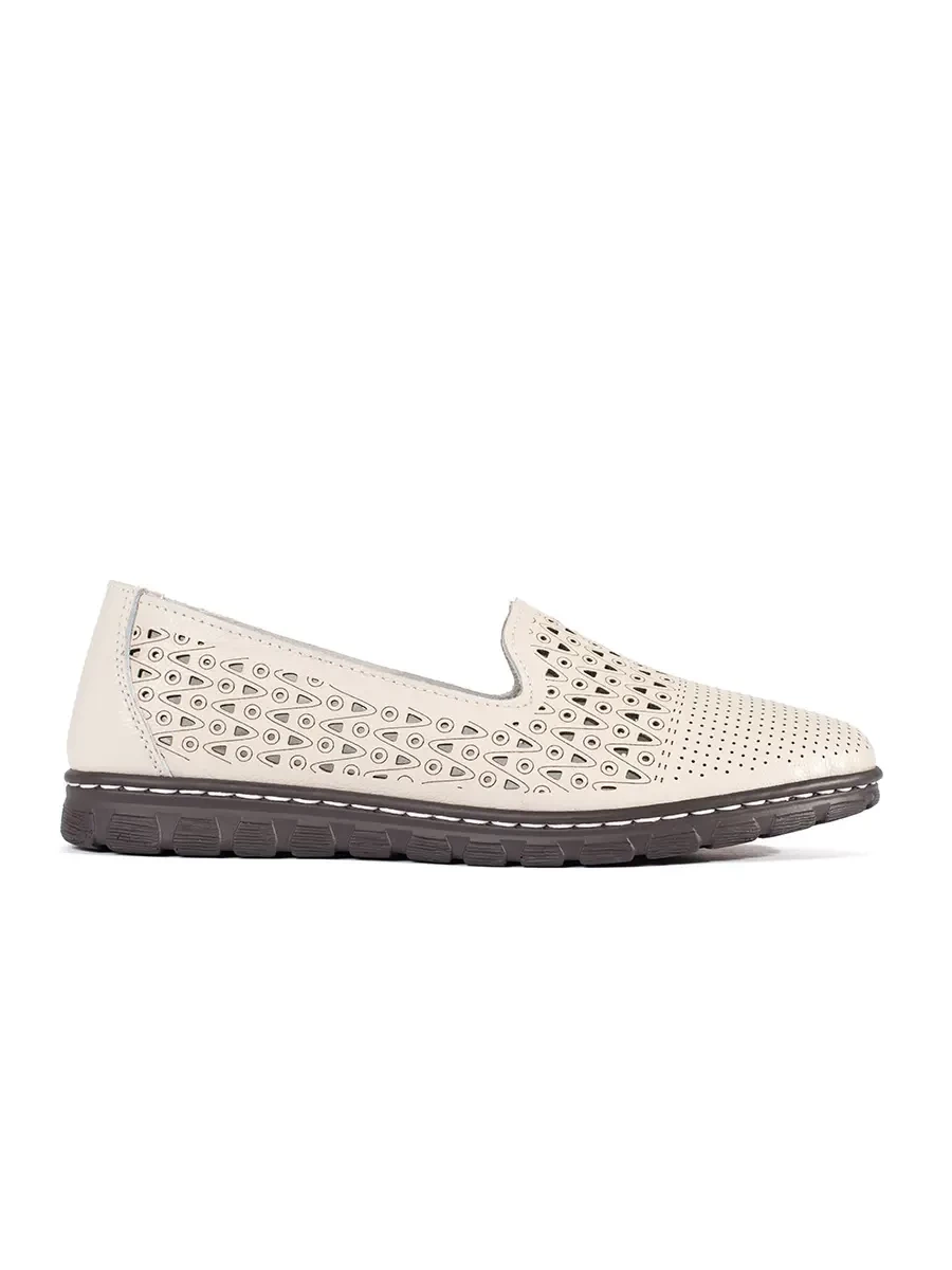 GOODIN Openwork shoes beige