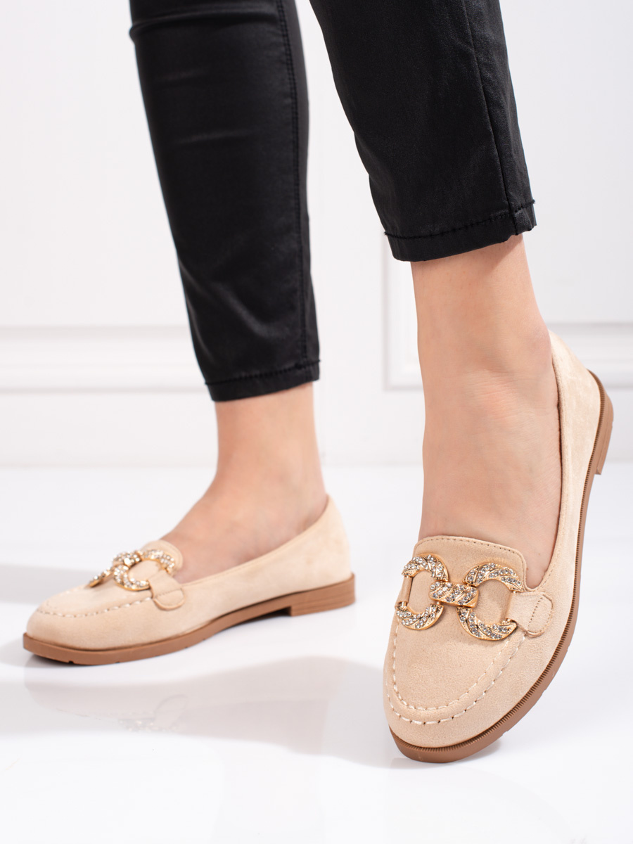 Mocasini de damă Shelvt Beige