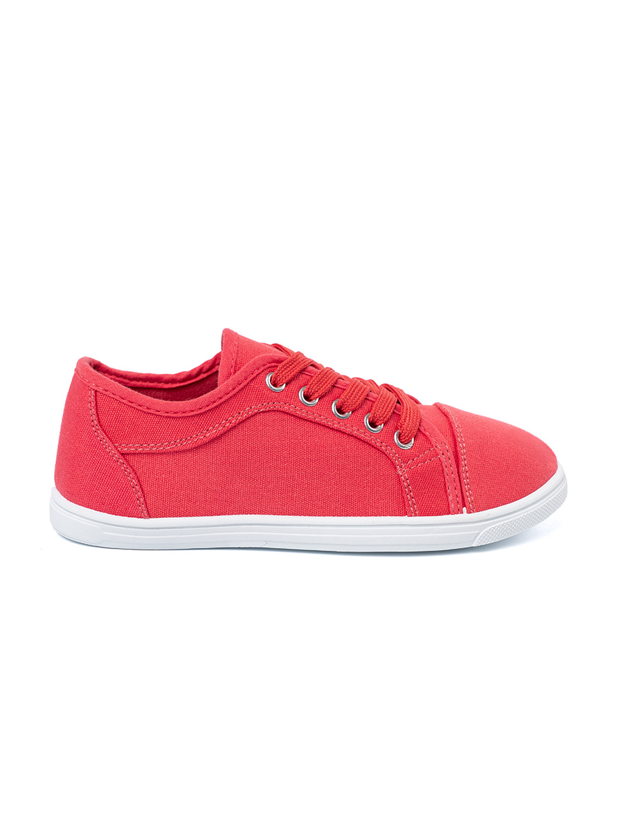 Shelvt Red lace-up sneakers