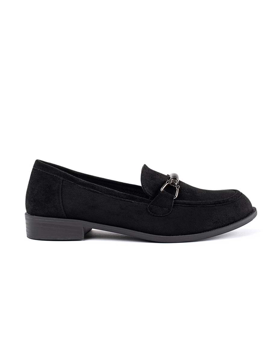 GOODIN Classic black suede loafers
