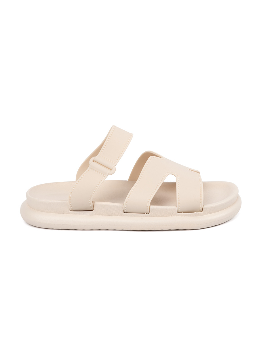 SEASTAR Light beige womens flip-flops on a flat sole