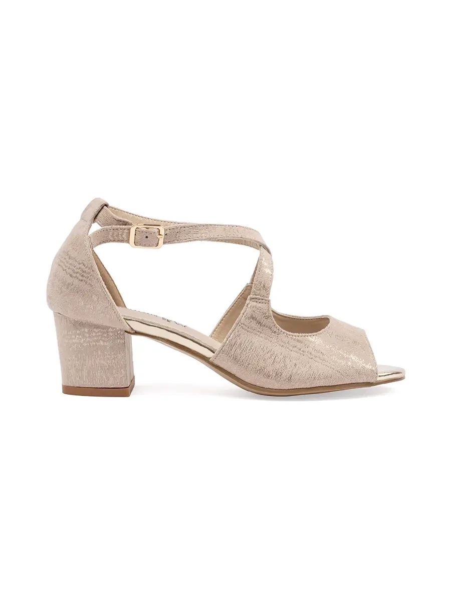 GOODIN Beige womens high-heeled sandals