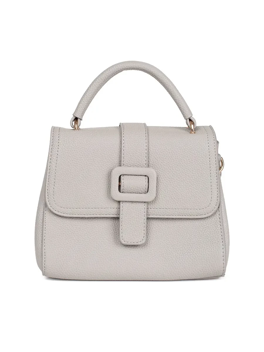 Shelvt Grey small handbag with gold elements
