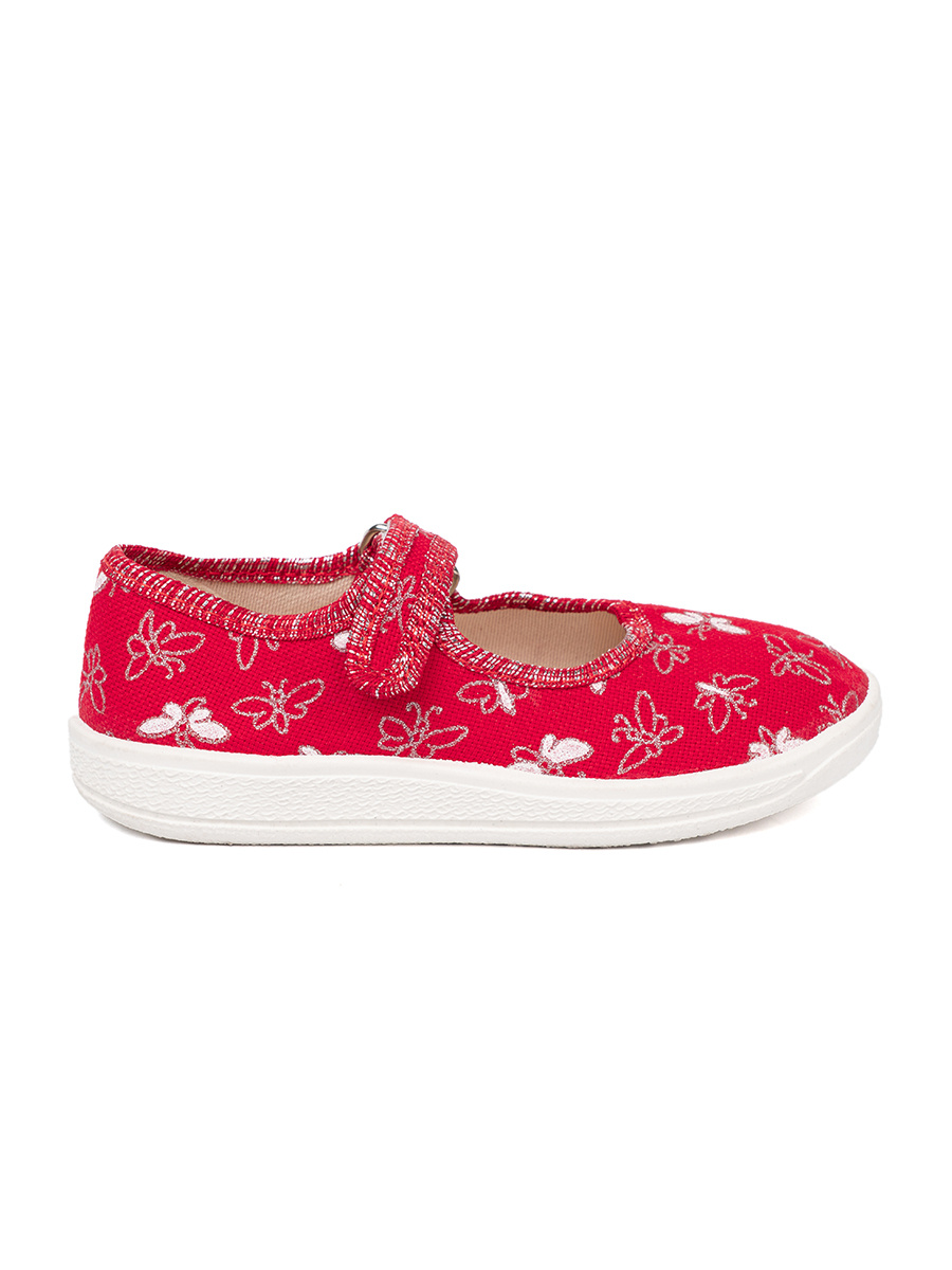 Shelvt Childrens sneakers with Velcro red