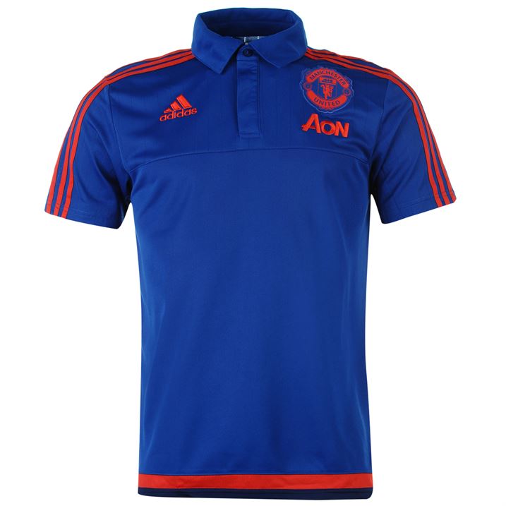 manchester united blue polo shirt