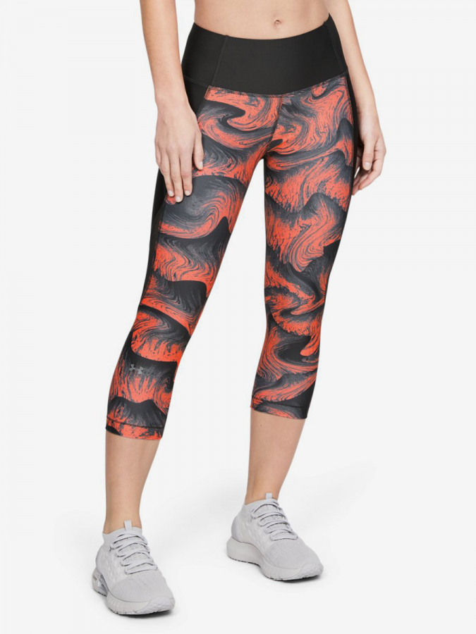 Kompresní legíny Under Armour Hg Capri Print-Org