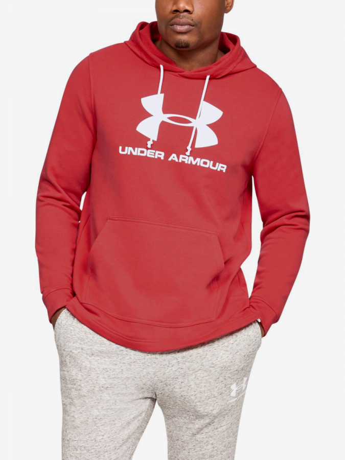 Sweatshirt Under Armour Sportstyle Terry Logo Hoodie-Red