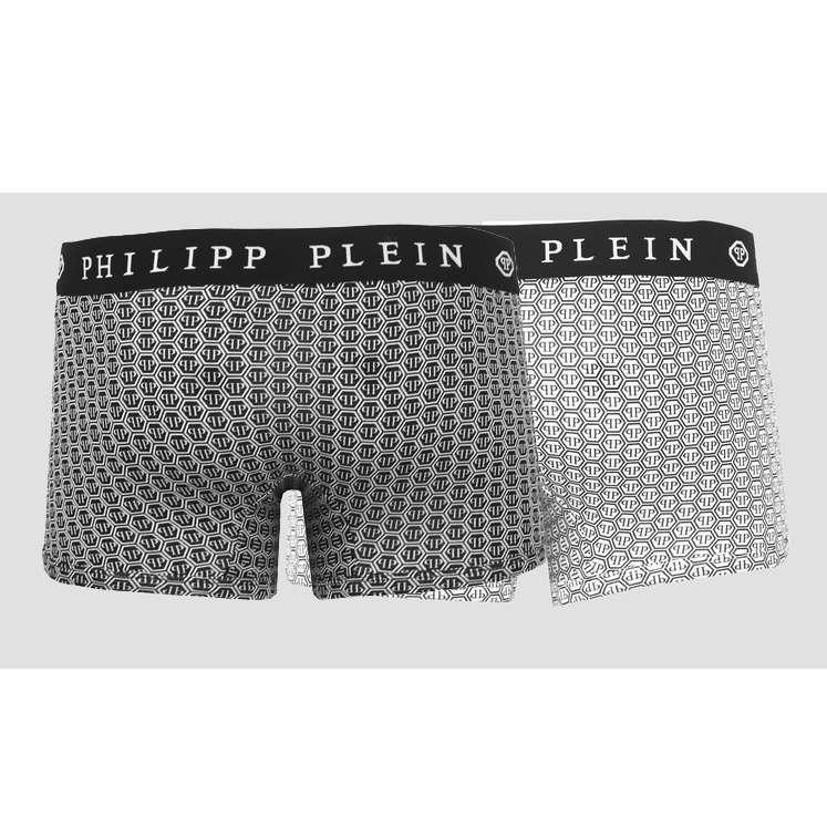 Pánske boxerky Philipp Plein UUPB41-99_BI-PACK_BLK-WHT