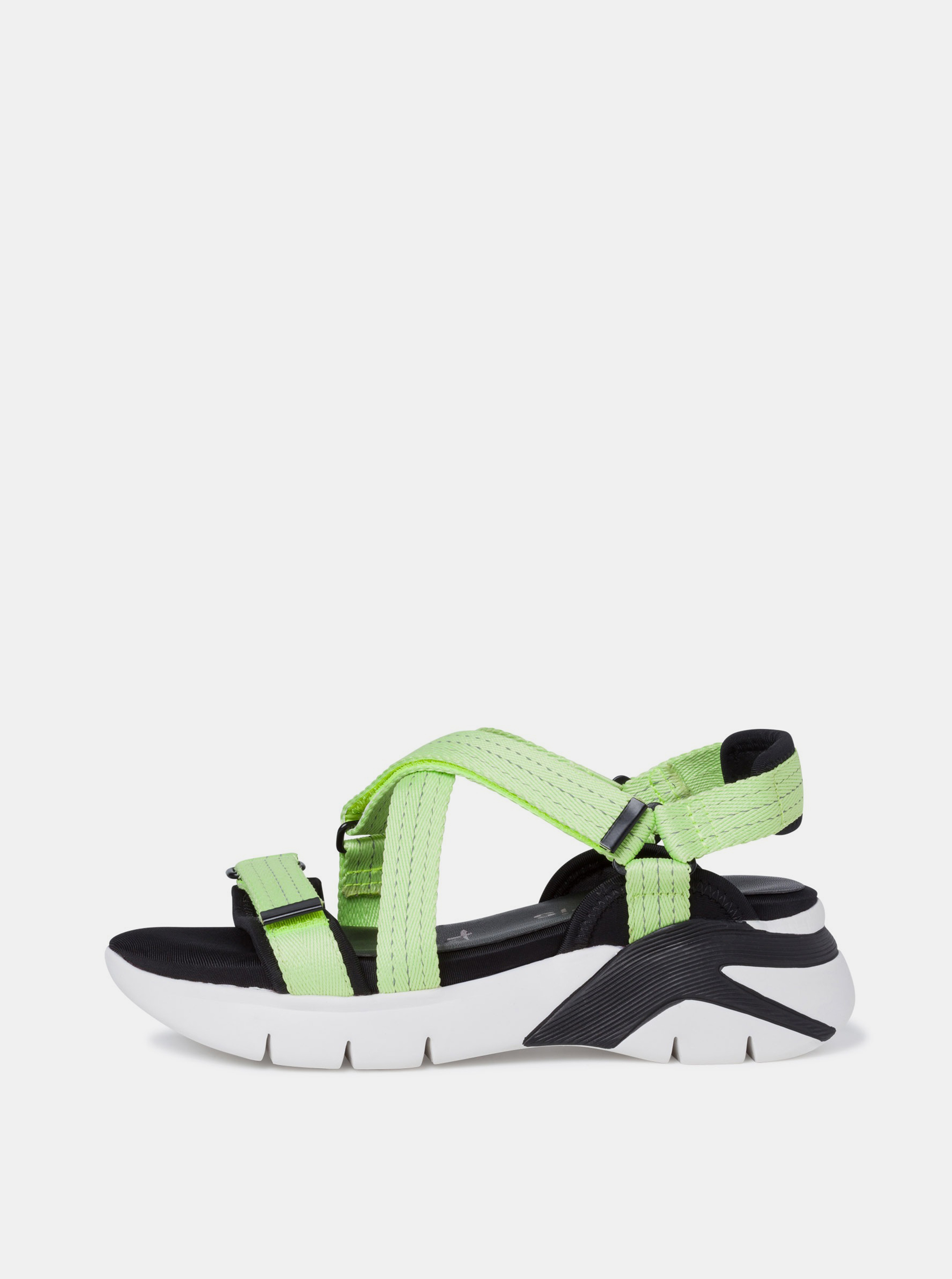 platform green flip flops