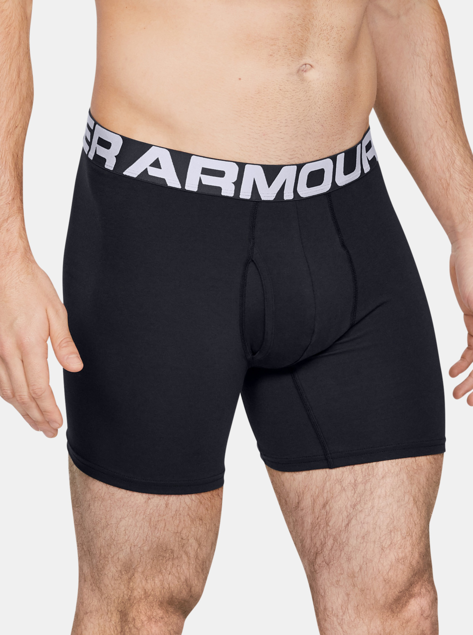 Charged Under Armour three-black boxer set