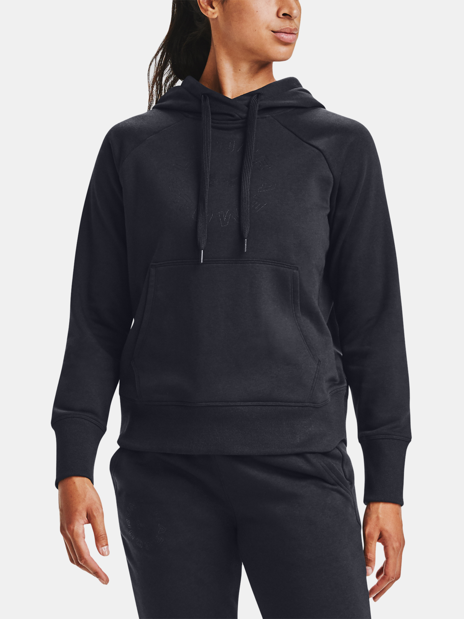 Under Armour Rival Fleece Metallic Hoodie-BLK Sweatshirt