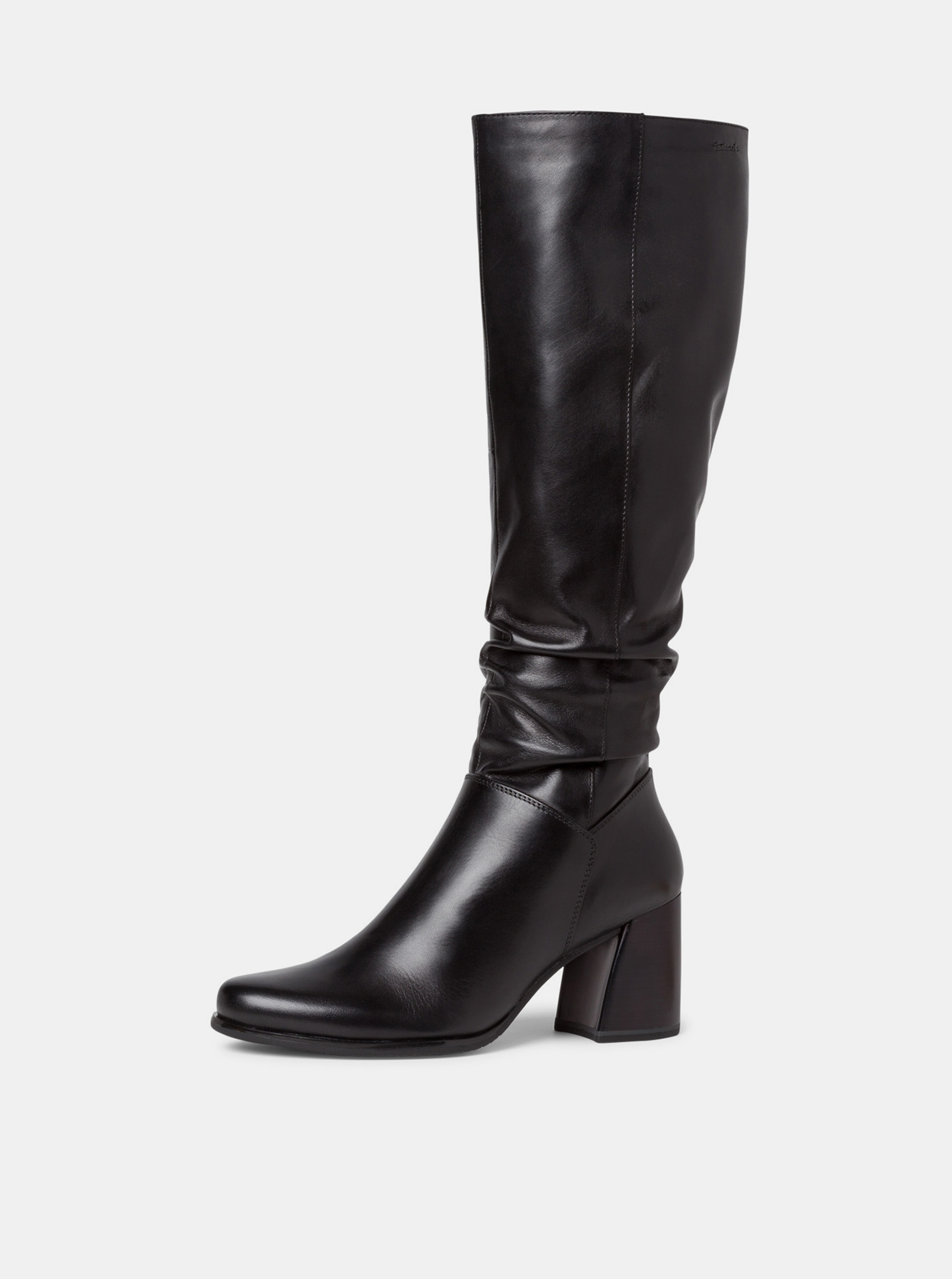 Tamaris black leather boots Clearance