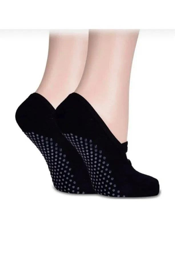 91022 Dewberry 2-Pack Womens Yoga &amp; Pilates Socks 36-41-BLACK