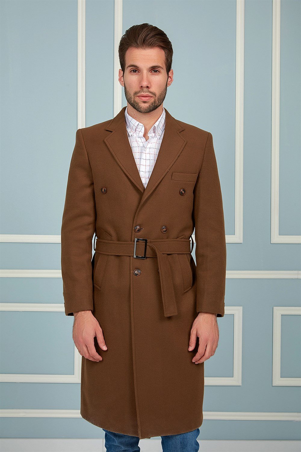 PLT8382 DEWBERRY MEN&#039;S COAT-CAMEL