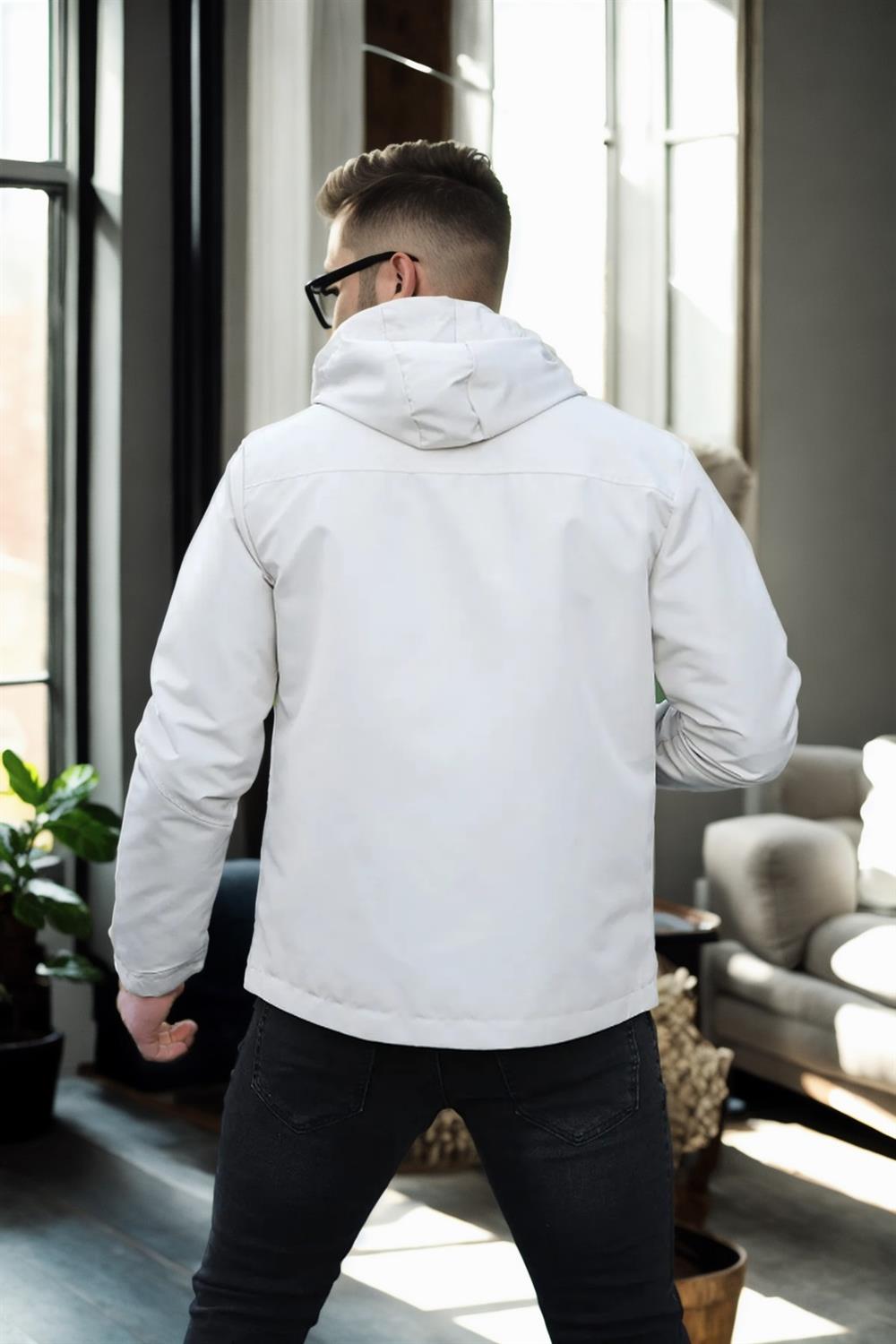 86622 Dewberry Hooded Mens Seasonal Jacket-BEIGE