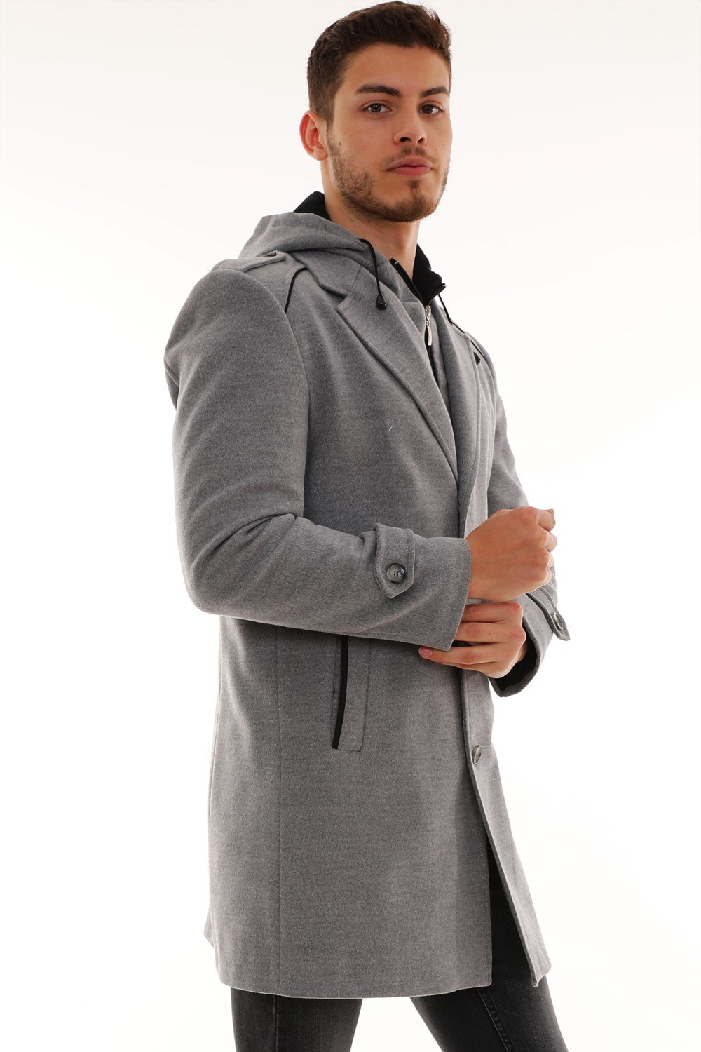 PLT8401 DEWBERRY MEN&#039;S COAT-GREY