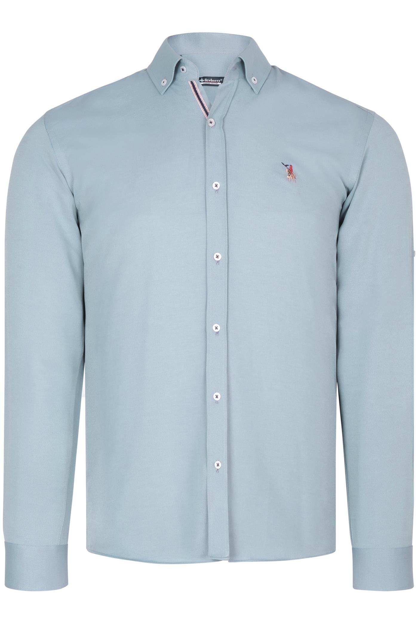G974 DEWBERRY MEN&#039;S SHIRT-WATER GREEN