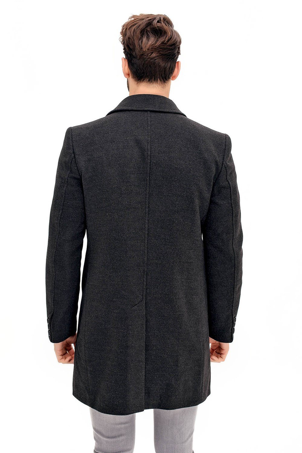 PLT8365 DEWBERRY MEN&#039;S COAT-ANTHRACITE