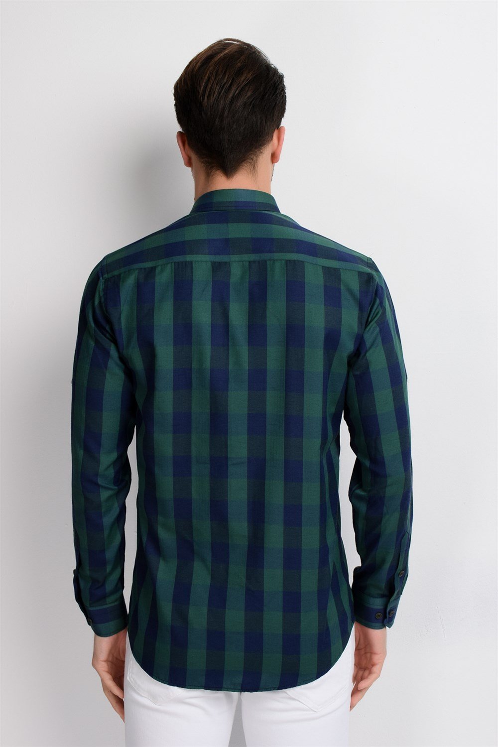 G665 DEWBERRY MEN'S SHIRT-NAVY-GREEN
