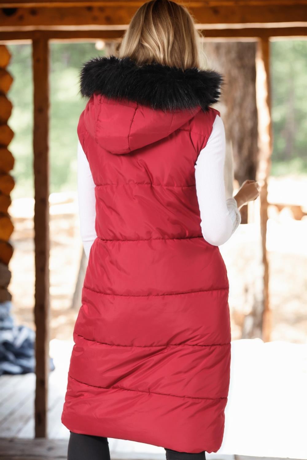 Z6741 DEWBERRY WOMEN'S VEST-LIGHT BURGUNDY