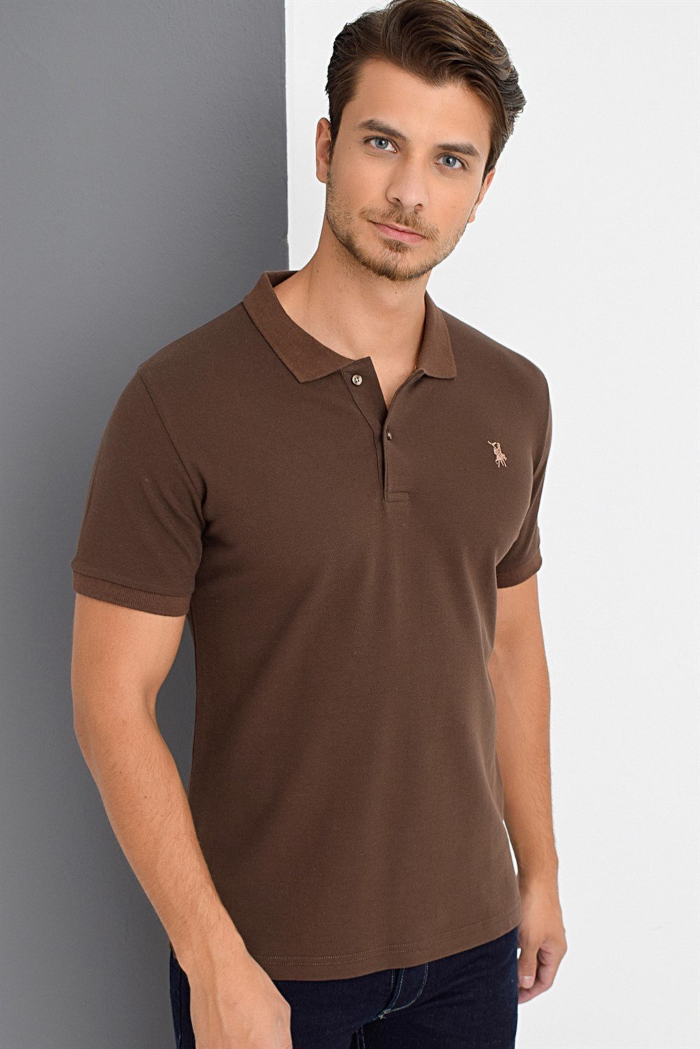 Tricou polo de barbati, dewberry