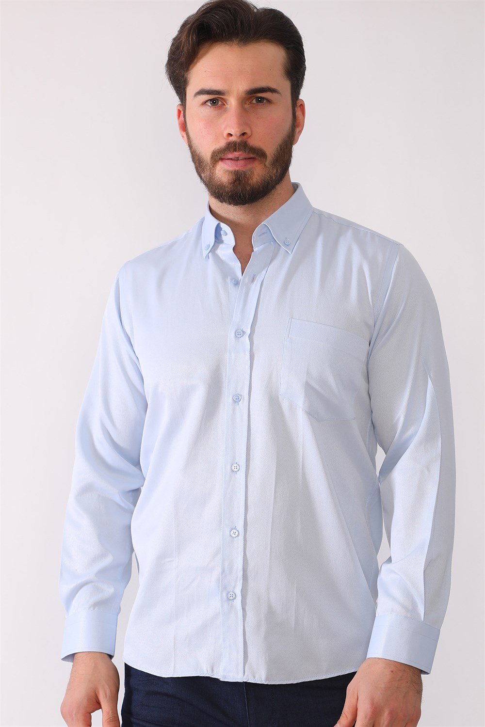 G676 DEWBERRY MEN'S SHIRT-BLUE