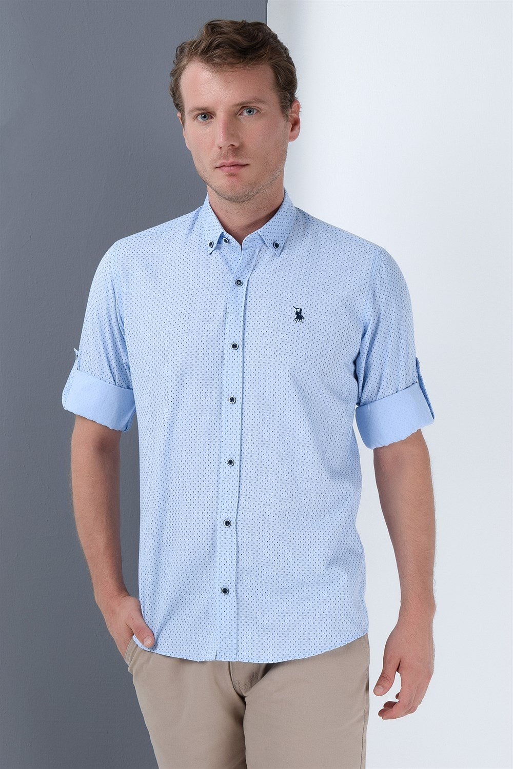 Cămașă bărbătească cu model Dewberry