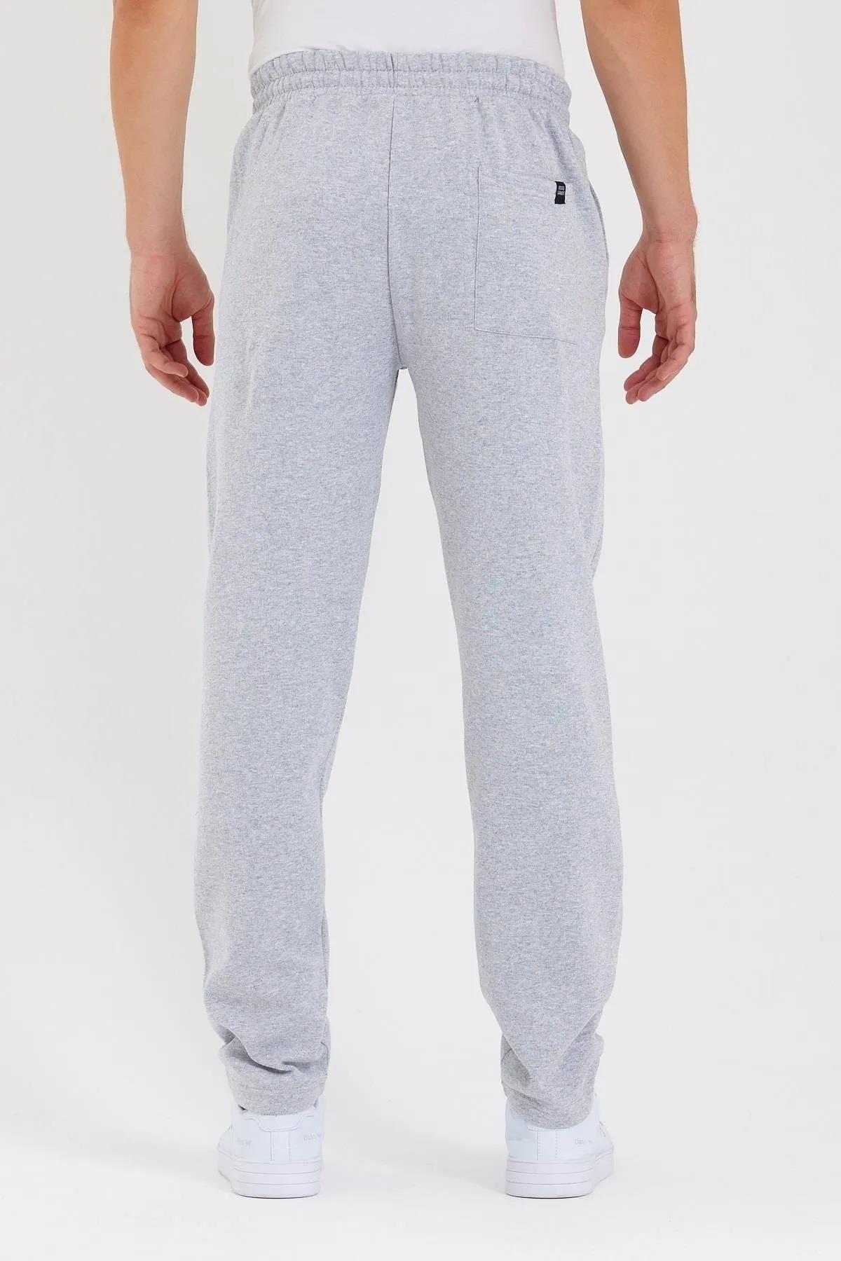 62819 Dewberry Straight Leg Back Pocket Detailed Sweatpants-GREY