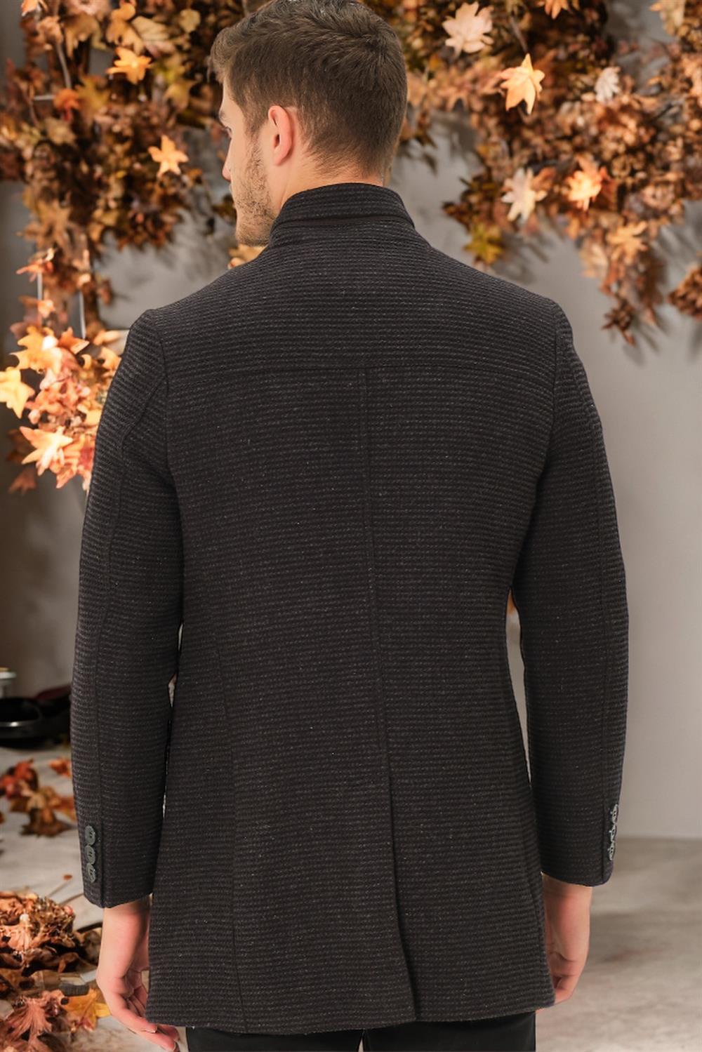 PLT8369 DEWBERRY COAT-PATTERNED LIGHT BLACK