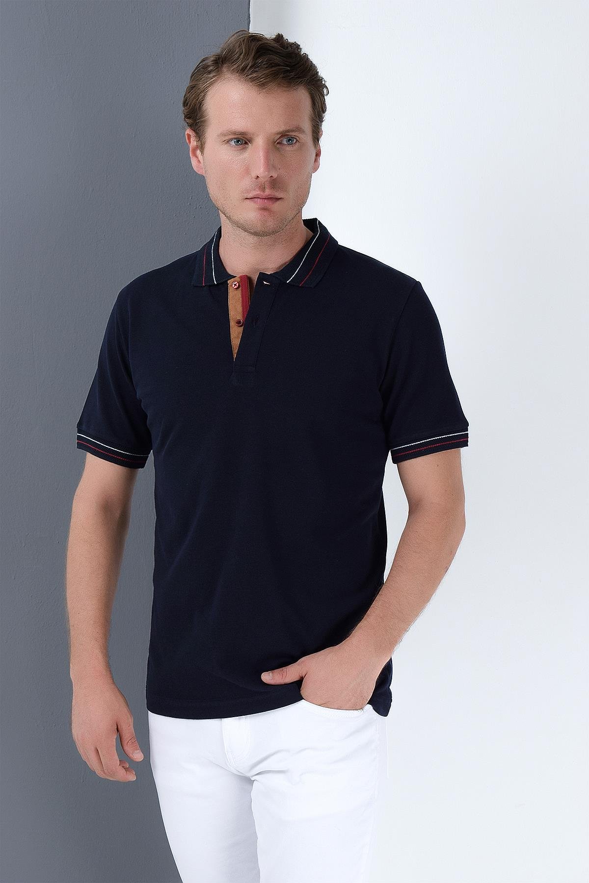 Tricouri polo Dewberry pentru bărbați, bleumarin