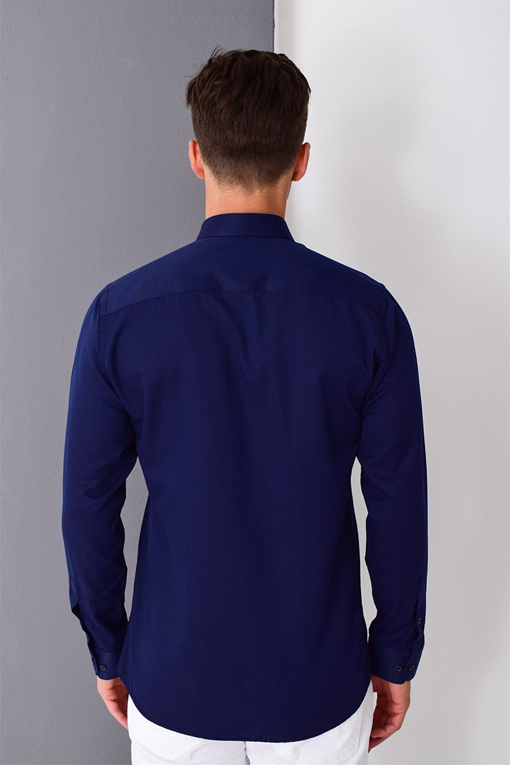 G676 DEWBERRY MEN'S SHIRT-NAVY BLUE