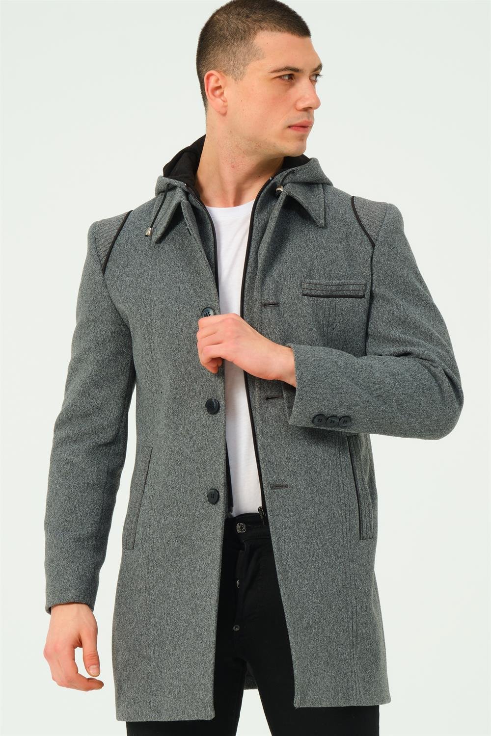 PLT8335 DEWBERRY MEN'S COAT-DARK GREY