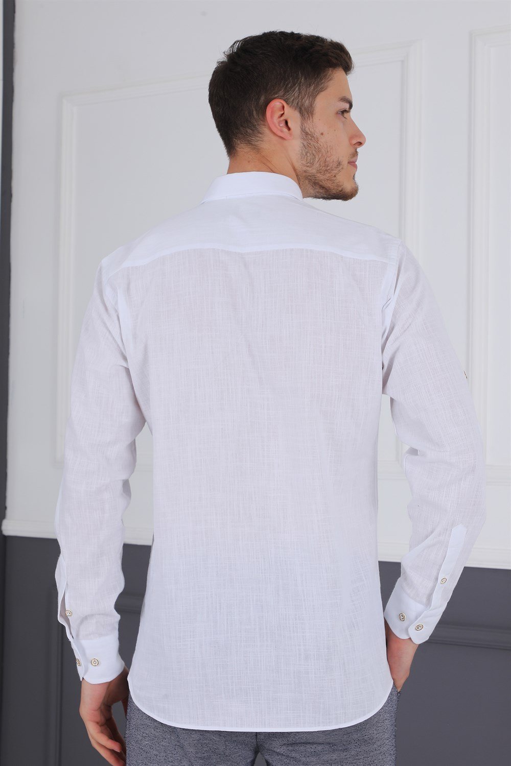 G721 DEWBERRY MEN'S SHIRT-WHITE