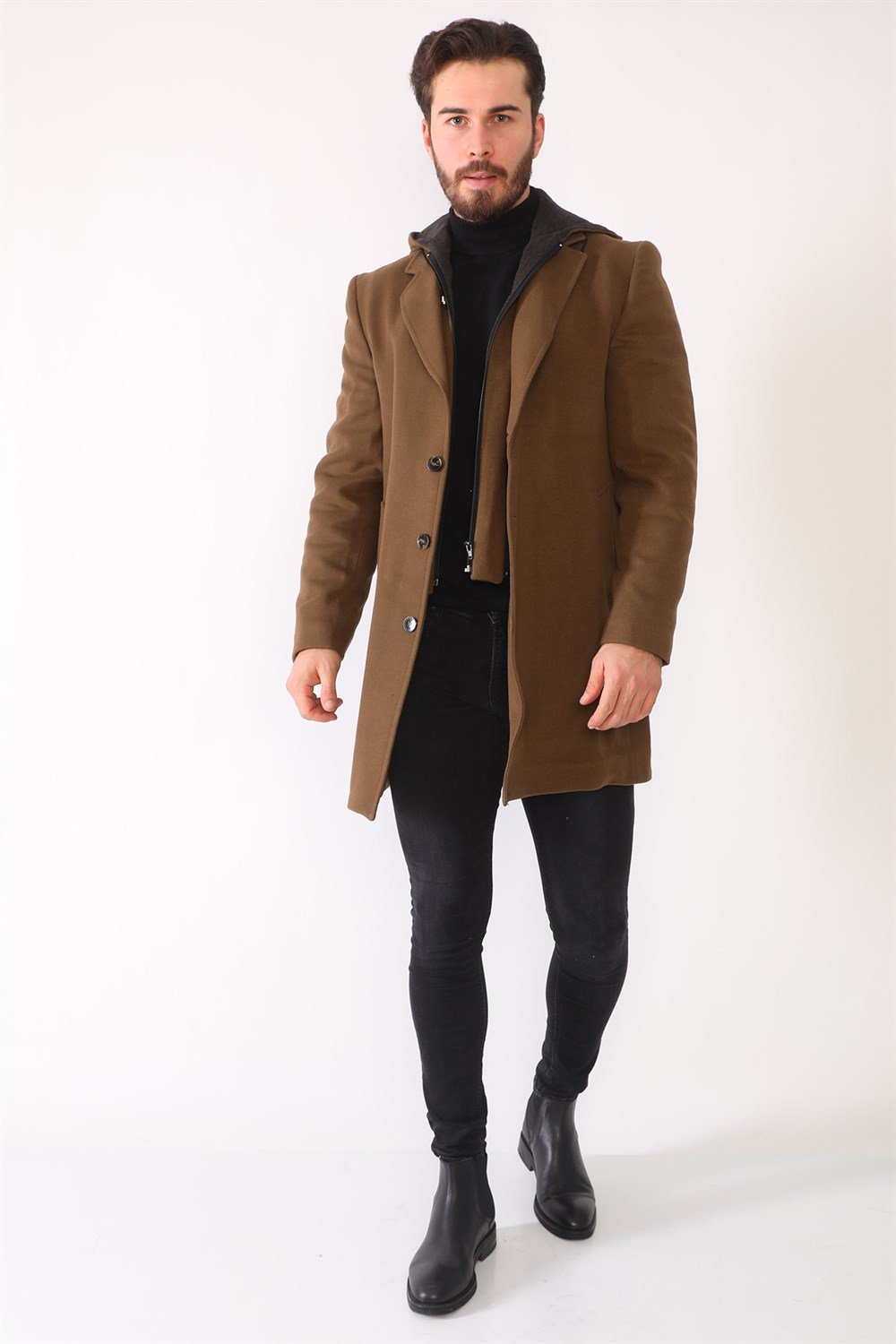 PLT8376 DEWBERRY MEN&#039;S COAT-CAMEL