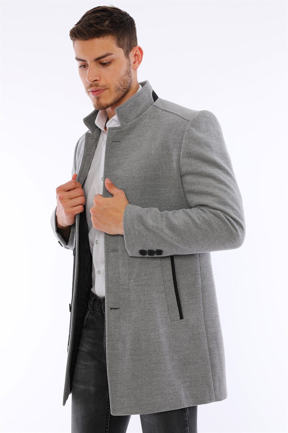 PLT8327 DEWBERRY MEN'S COAT-GREY