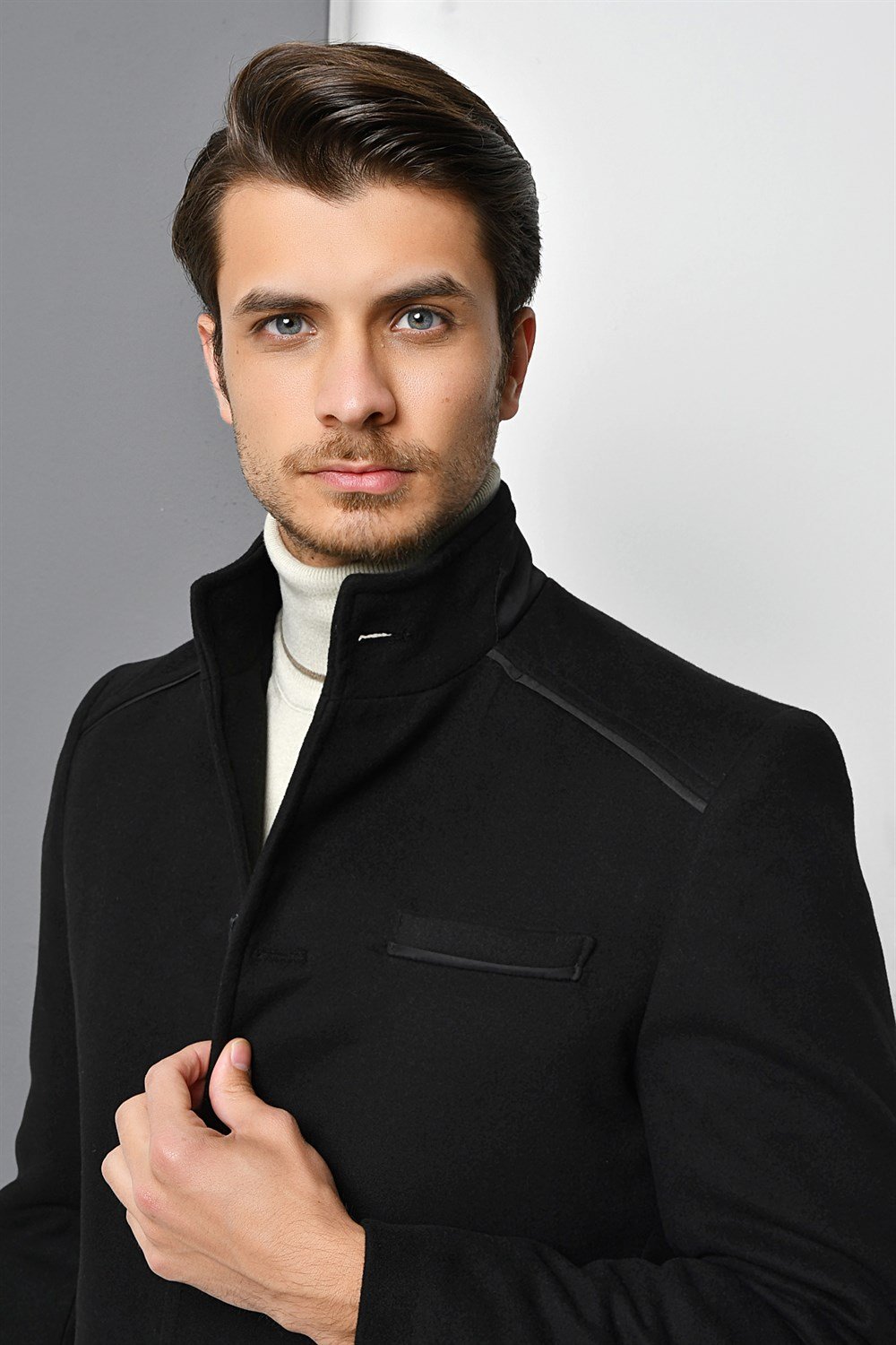 PLT8391 DEWBERRY MEN&#039;S COAT-BLACK