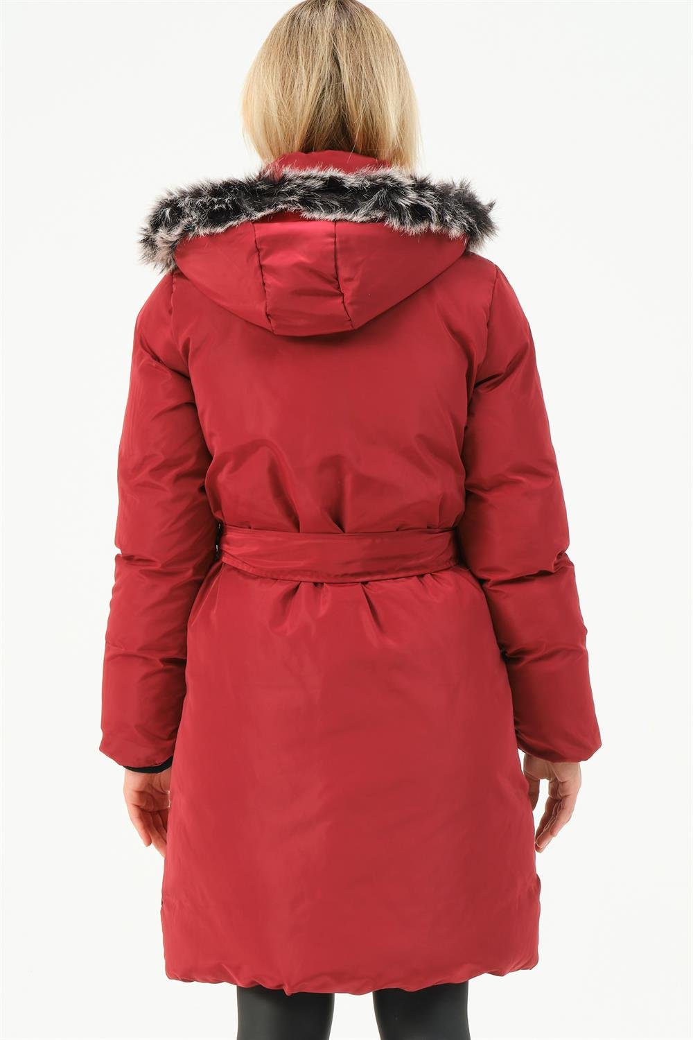 Z6774 DEWBERRY WOMEN'S COAT-BURGUNDY