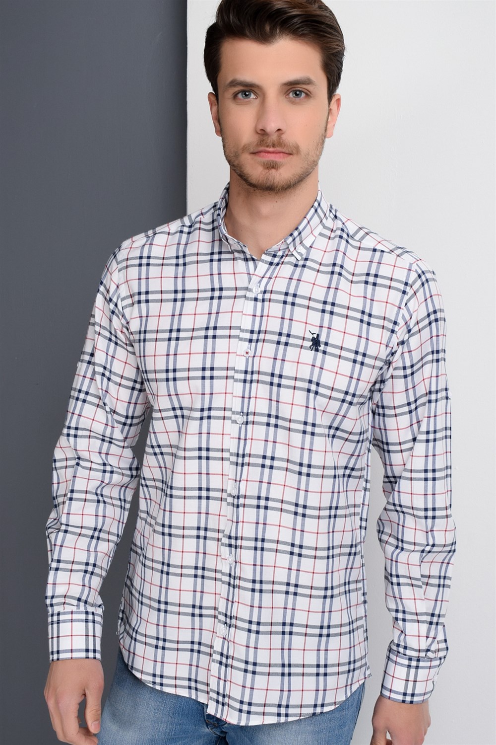 G659 DEWBERRY MEN&#039;S SHIRT-WHITE