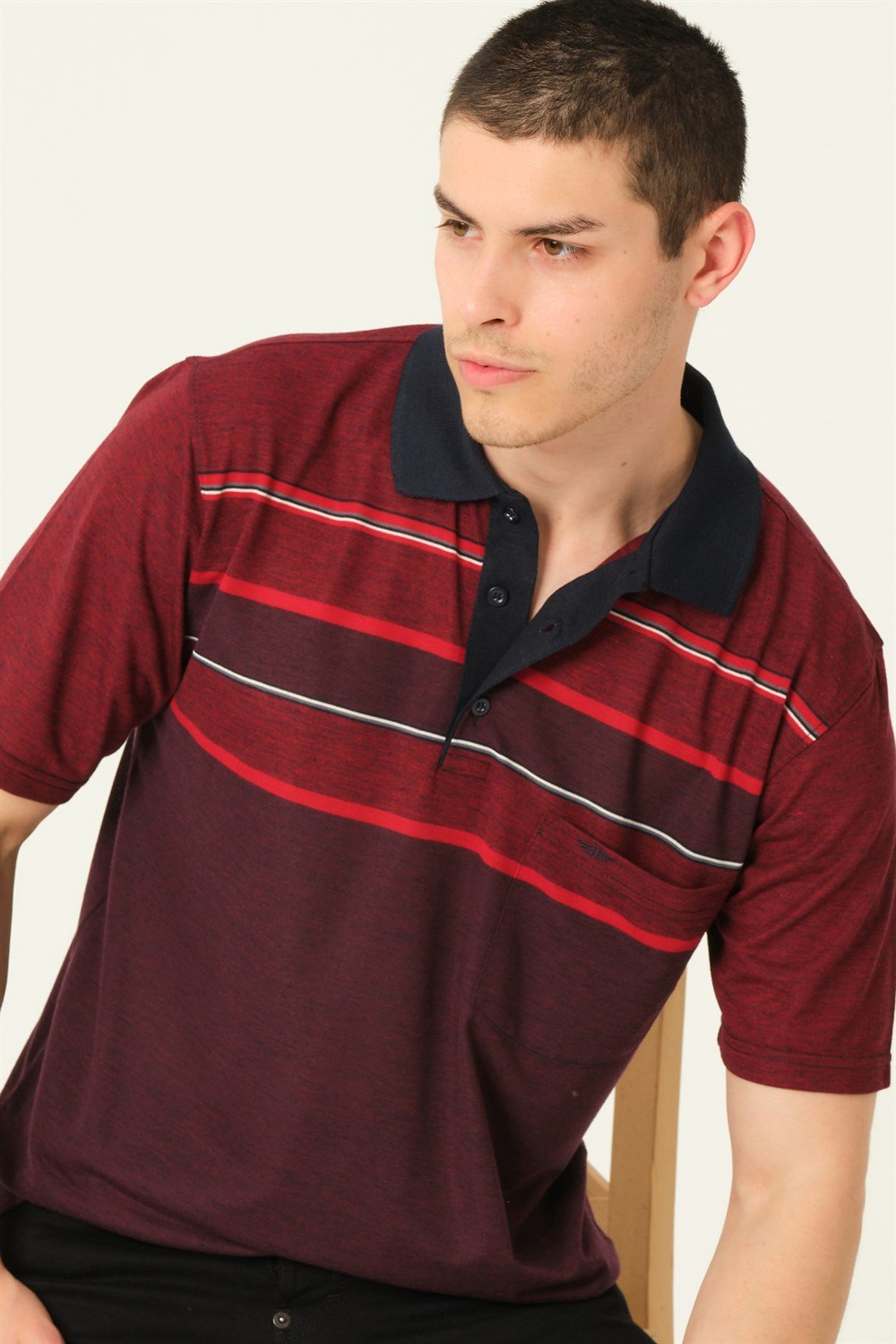 T0721 DEWBBERY MEN'S T-SHIRT-BURGUNDY