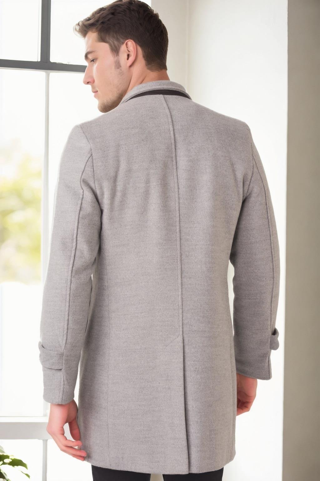 PLT8391 DEWBERRY MEN&#039;S COAT-GREY-2
