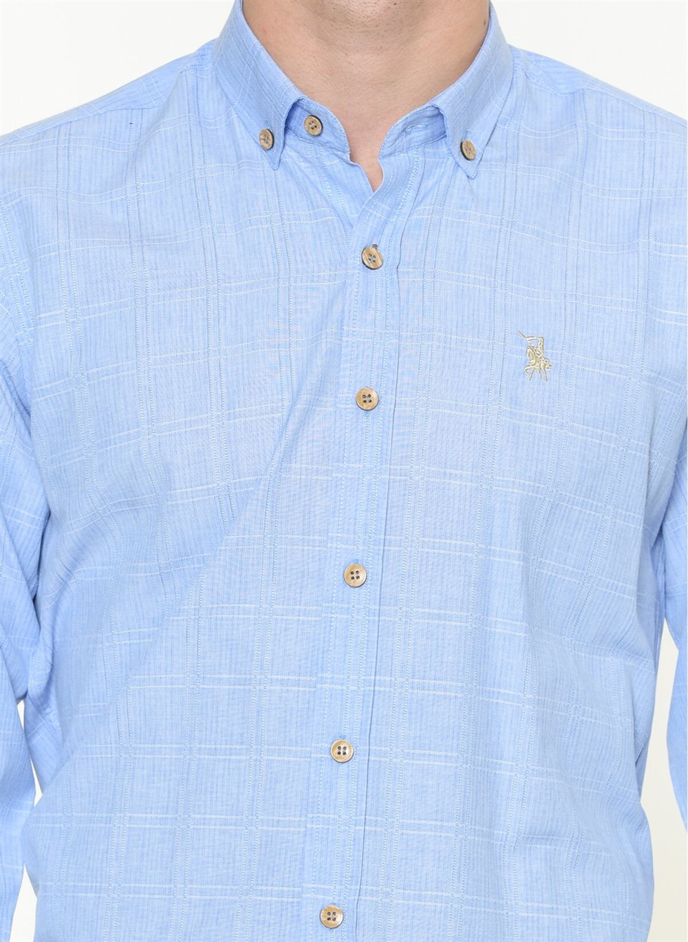 G682 DEWBERRY MEN'S SHIRT-LIGHT BLUE