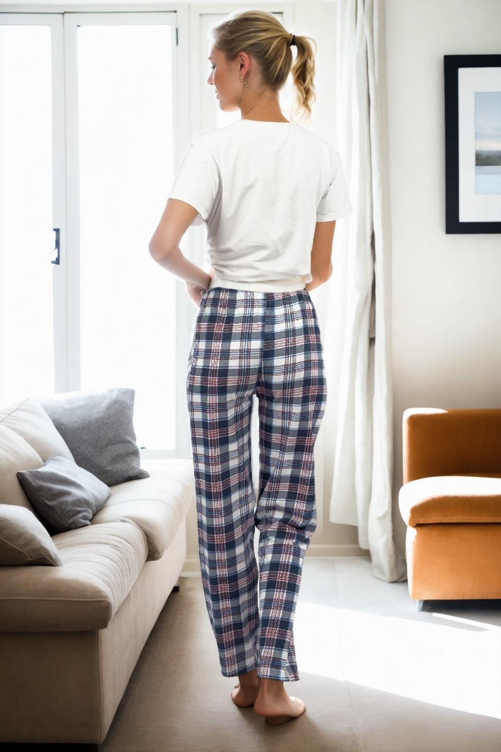 80156 Dewberry Women Pyjama Bottom-BROWN